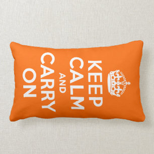 オレンジKeep Calm and Carry On ランバークッション