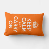 オレンジKeep Calm and Carry On ランバークッション (正面)