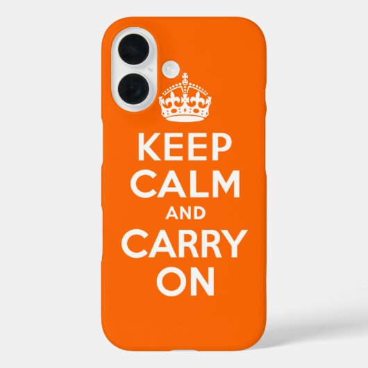 オレンジKeep Calm and Carry On Case-Mate iPhoneケース (裏面)