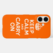 オレンジKeep Calm and Carry On Case-Mate iPhoneケース (裏面 (横))