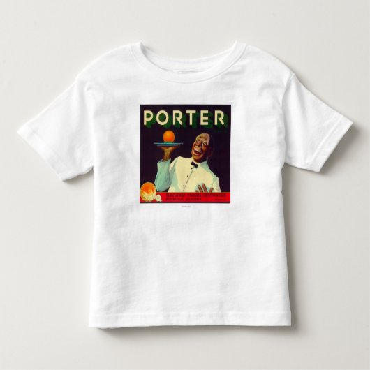 オレンジLabelPorterville、カリフォルニアポーター トドラーTシャツ (正面)
