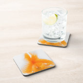 オレンジlionheadの金魚(フナのauratus) 2 コースター (右側)