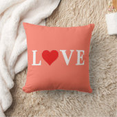 オレンジLOVEとハートエレガモダンント クッション (ブランケット)