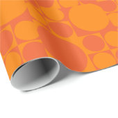 オレンジpantonのモダンなeamesのスタイルの包装紙 ラッピングペーパー (ロールコーナー)