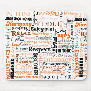 オレンジSacralチャクラの陽性の断言 マウスパッド