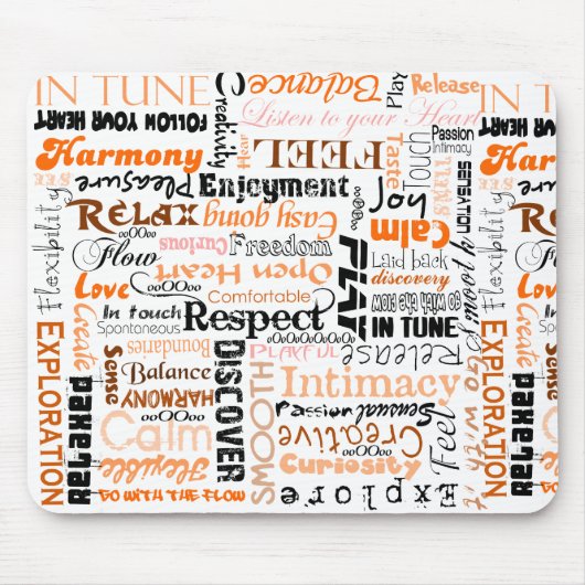 オレンジSacralチャクラの陽性の断言 マウスパッド (正面)