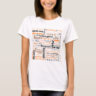 オレンジSacralチャクラの陽性の断言 Tシャツ