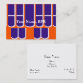 オレンジSteno機械法廷記者の名刺 名刺 (正面/裏面)