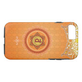 オレンジSvadhisthanaの第2 (Sacral)チャクラの電話箱 Case-Mate iPhoneケース (裏面(横))