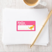 オレンジTレックスこんにちは私の名前は名前バッジピンク ラベル (インサイチュ)