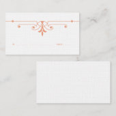 オレンジV2飾ファンシーり座席表 プレイスカード (正面/裏面)