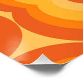 オレンジY2Kワイルドフラワーはっきりした春アート ポスター (コーナー)