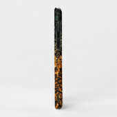 オレンスタイリッシュジとグリーンブラックフローラモノグラム Case-Mate iPhoneケース (裏面/左)