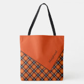 オレンスタイリッシュジのプフェイクライドの折りパーソナライズされた目 トートバッグ (正面)