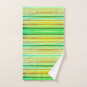 オレンストライプジ、レモン、ライム、ブルー、クレイのタオル バスタオルセット (ハンドタオル)