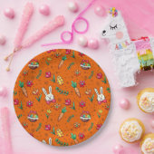オレンスペインのジイースターパターン紙プレート ペーパープレート (パーティー)