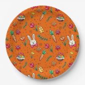 オレンスペインのジイースターパターン紙プレート ペーパープレート (正面)