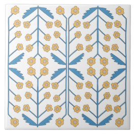 オレンスペインのジブルーピンクフローラ地中海の タイル