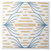 オレンスペインのジブルーピンク抽象芸術地中海の タイル (正面)