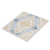 オレンスペインのジブルーピンク抽象芸術地中海の タイル (側面)