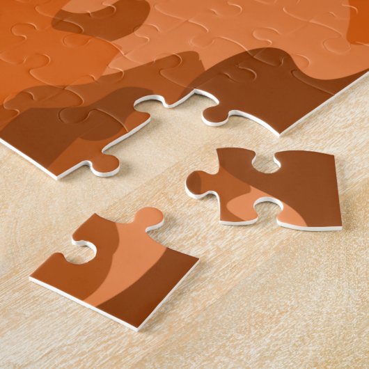 オレンスペインのジモノカラー迷彩柄野球 ジグソーパズル (側面)