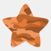オレンスペインのジモノカラー迷彩柄 星シール (正面)