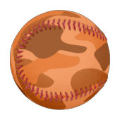 オレンスペインのジモノカラー迷彩柄 野球ボール (正面左)