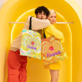 オレントリップ（幻覚体験）のようなジファンキー トートバッグ