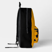 オレンパーソナライズされたジのサッカーボール プリントバックパック (左)