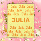 オレンパーソナライズされたジの少女の名前 |フリースブランケット フリースブランケット