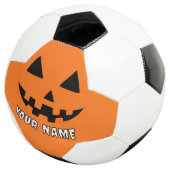 オレンパーソナライズされたジカボチャあなたの名前 サッカーボール (3/4)