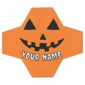 オレンパーソナライズされたジカボチャあなたの名前 サッカーボール (フラット)