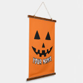 オレンパーソナライズされたジカボチャあなたの名前 吊り下げ型タペストリー (傾斜あり)