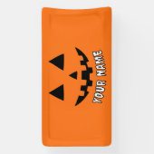 オレンパーソナライズされたジカボチャあなたの名前 横断幕 (縦)