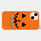 オレンパーソナライズされたジカボチャあなたの名前 Case-Mate iPhoneケース (裏面 (横))