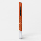 オレンパーソナライズされたジグリッター – ホワイトマーブル Case-Mate iPhoneケース (裏面/左)