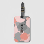 オレンパーソナライズされたジグレー分子ラゲッジタグ ラゲッジタグ (正面縦)