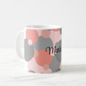 オレンパーソナライズされたジグレー分子 コーヒーマグカップ (正面左)