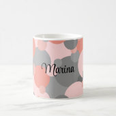 オレンパーソナライズされたジグレー分子 コーヒーマグカップ (中央)