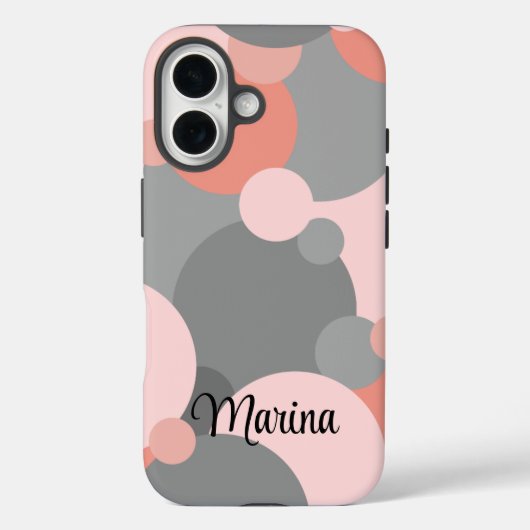 オレンパーソナライズされたジグレー分子iPhoneケース Case-Mate iPhoneケース (裏面)