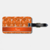 オレンパーソナライズされたジダマスク体操の名前 ラゲッジタグ (裏面横)