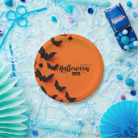 オレンパーソナライズされたジハロウィーン ペーパープレート (パーティー)