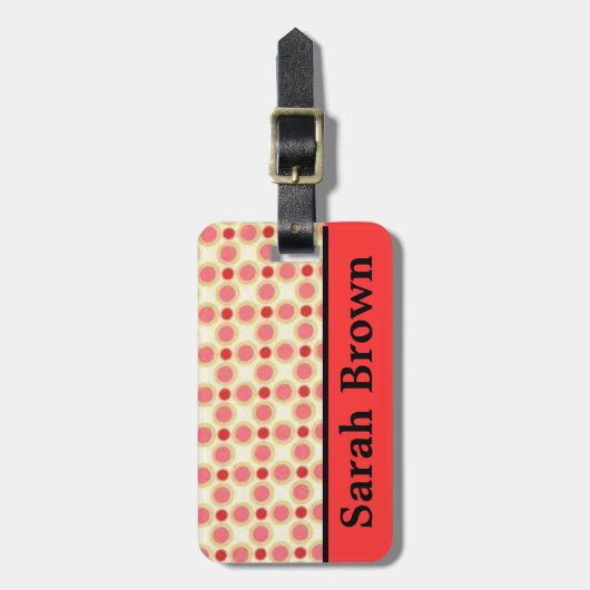 オレンパーソナライズされたジレトロラゲージタグ ラゲッジタグ (正面縦)