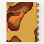 オレンパーソナライズされたジ抽象芸術パターングラフ紙 ノートブック (裏面)
