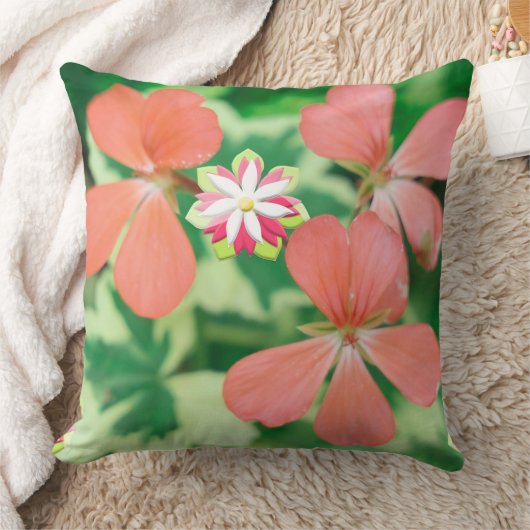 オレンパーソナライズされたジ花園柔らかい枕 クッション (ブランケット)
