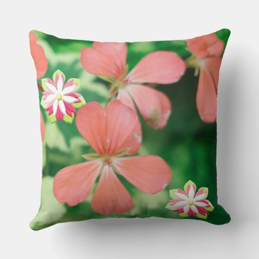 オレンパーソナライズされたジ花園柔らかい枕 クッション (裏面)