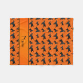 オレンパーソナライズされたジ・ゴードン・セッター・ドッグの名前 フリースブランケット (正面(横))