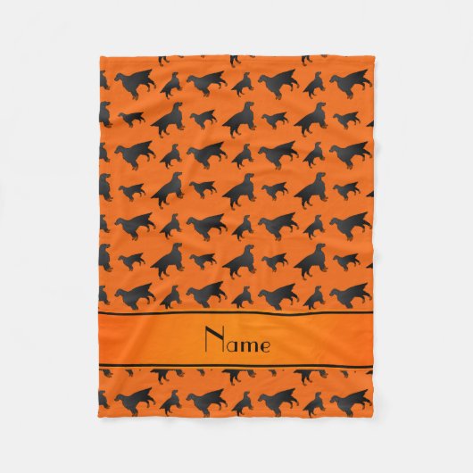 オレンパーソナライズされたジ・ゴードン・セッター・ドッグの名前 フリースブランケット (正面)