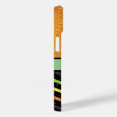 オレンパーソナライズされたジ&ブラックグリッタージグザグザグ Case-Mate iPhoneケース (裏面 / 右)