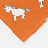 オレンパーソナライズされたジ・レインボー・ユニコーンと名付ける フリースブランケット (角)